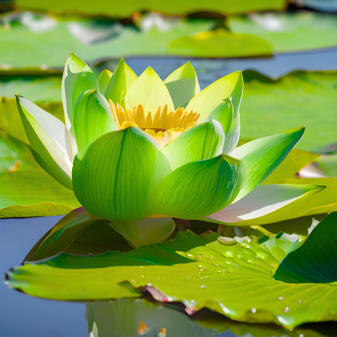 Lotus Green Variety - 10 Seeds for Stunning Water Garden Blooms